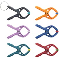 Wolfcraft 3420000&quot- microfix S mini-pinzas con resorte- con 1x anillo llavero PACK 6- Multicolor- Set Piezas